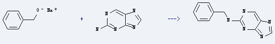 2-Aminopurine is used to produce 2-benzylaminopurine by reaction with phenylmethanol; sodium salt.